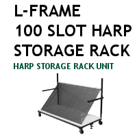 L-F rame 100 Slot Harp Storage Rack Unit