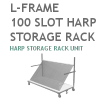 L-F rame 100 Slot Harp Storage Rack Unit